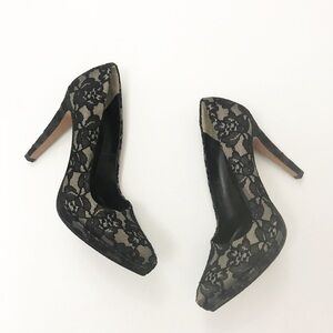 Albano Lace Pumps Heels New Size 38